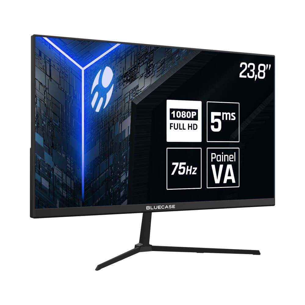 Detalhes de Monitor Gamer 23,8" Full Hd FreeSync Led HDMI Preto Bluecase 75Hz