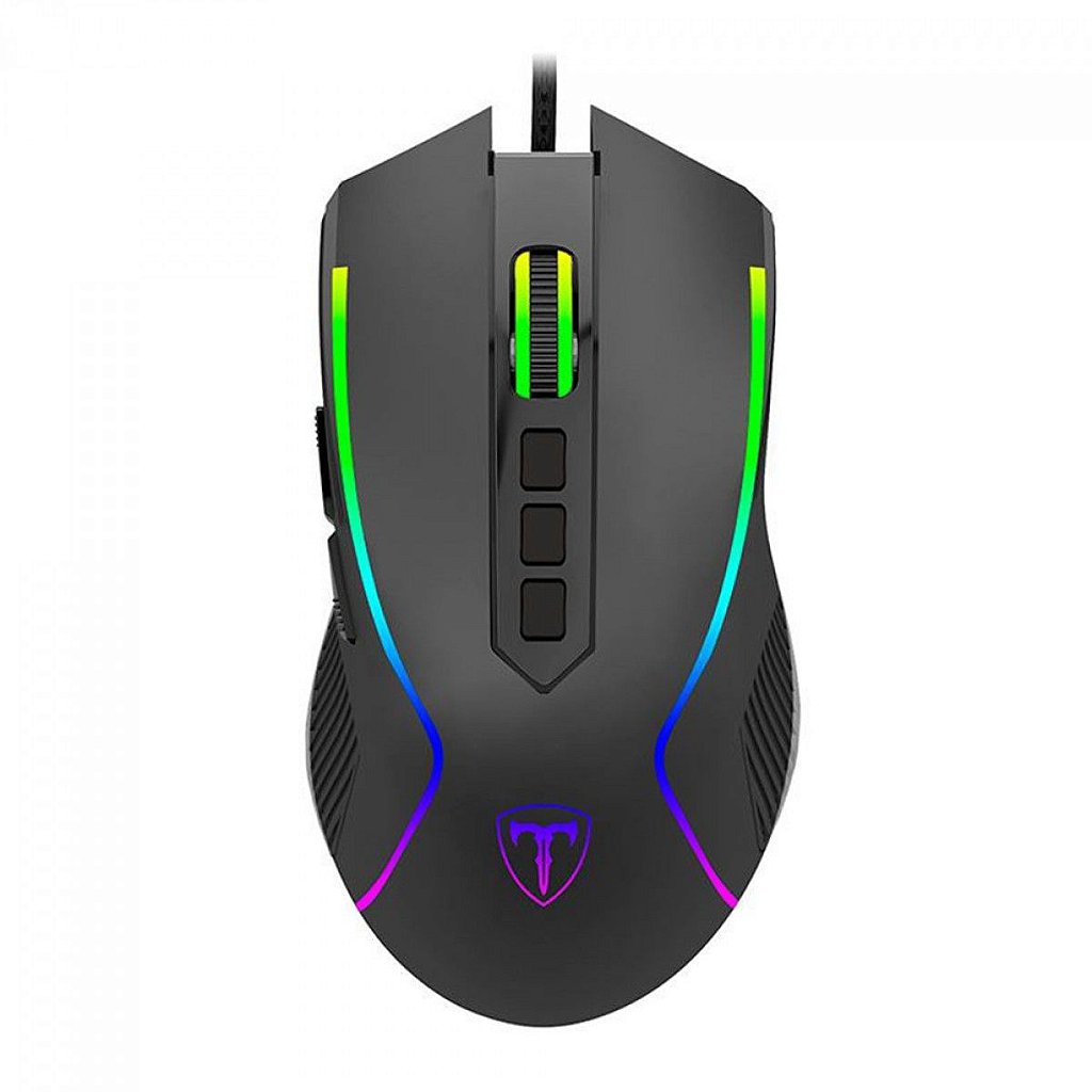 Mouse Gamer T-Dagger Darkangel LED RGB 8 Botões 4000Dpi Black - T-TGM209