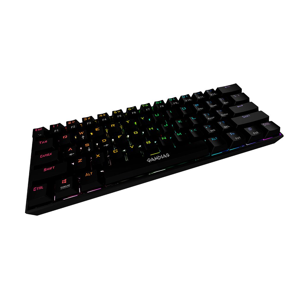 Detalhes de Teclado Mecânico 60% Gamer Gamdias Hermes E3 RGB Switch RED