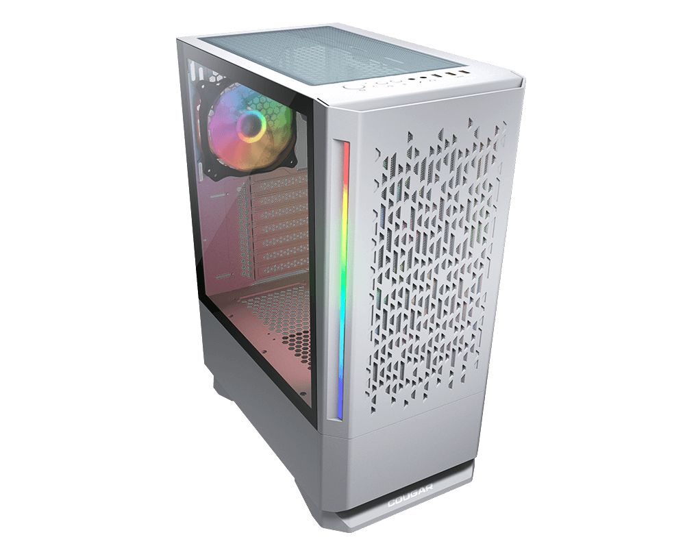 Detalhes de Gabinete Gamer Cougar MX430 Air RGB White MidTower USB 3.0