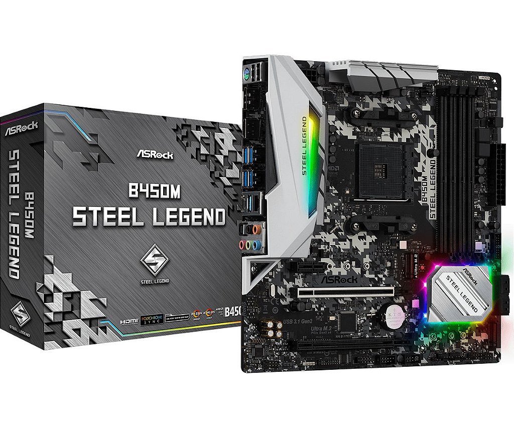 Detalhes de Kit Processador AMD Ryzen 5 4500 Asrock Steel Legend B450
