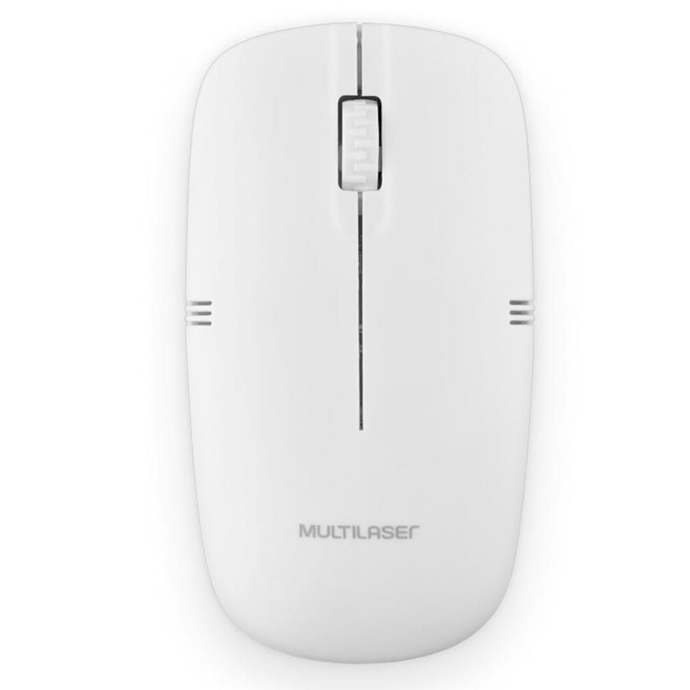 Detalhes de Mouse Sem Fio Lite 2.4Ghz 1200Dpi Branco Multilaser - MO286