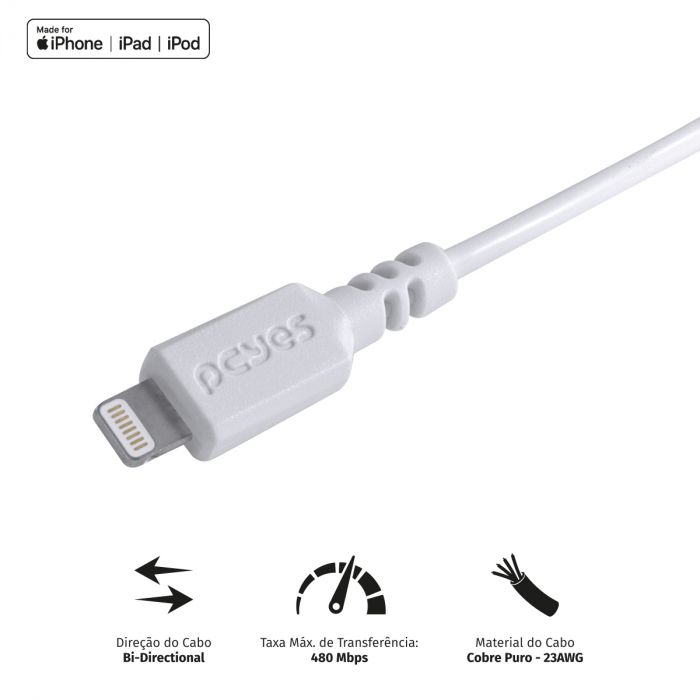 Detalhes de Cabo para Iphone Original Branco USB A Lightning Certificado APPLE