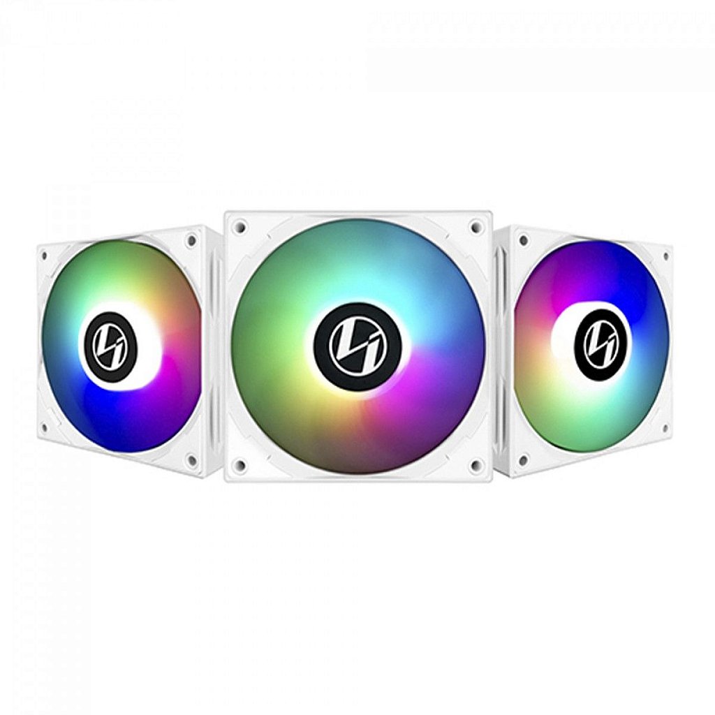 Kit Fan c/ 3 Unidades Lian Li ST120 ARGB White 120mm ST120-3W