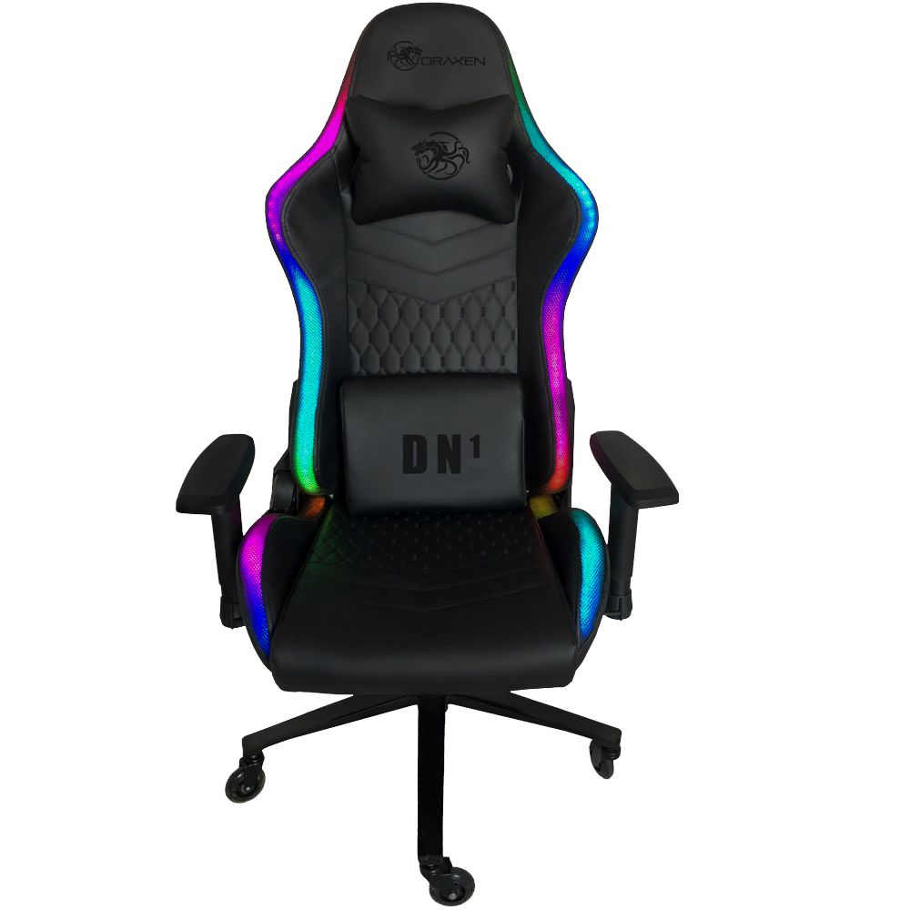 Detalhes de Cadeira Gamer RGB Draxen DN1 Giratória Reclinável Dn001-RGB