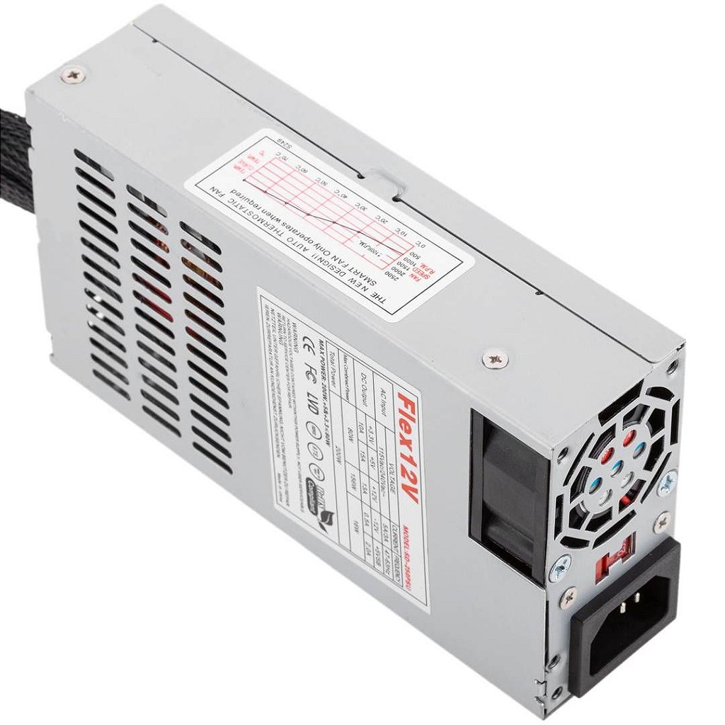 Detalhes de Fonte ATX Flex 1U 200W s/ Cabo Bluecase - BLU200FLEX1U