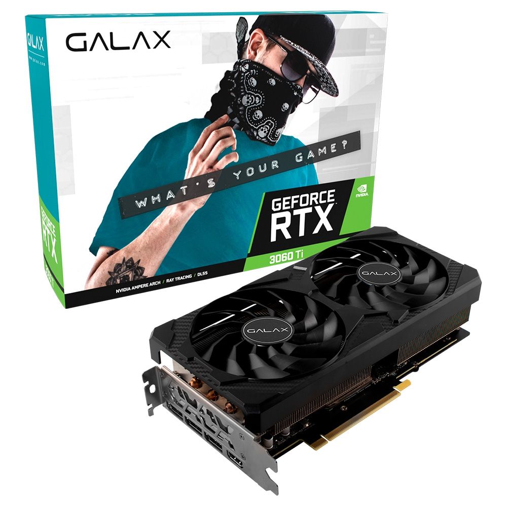 Placa de Vídeo RTX 3060 Ti 1-Click OC Plus Galax 8 GB GDDR6X