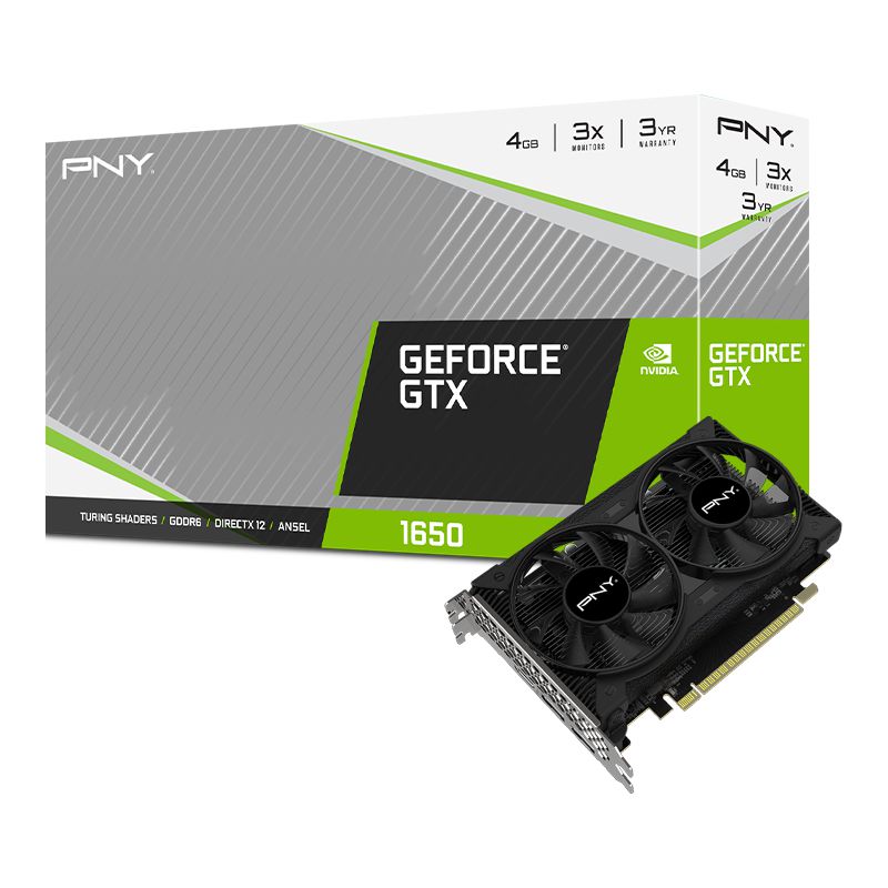Placa de Vídeo PNY NVIDIA GeForce GTX 1650 GDDR6 4GB GDDR6