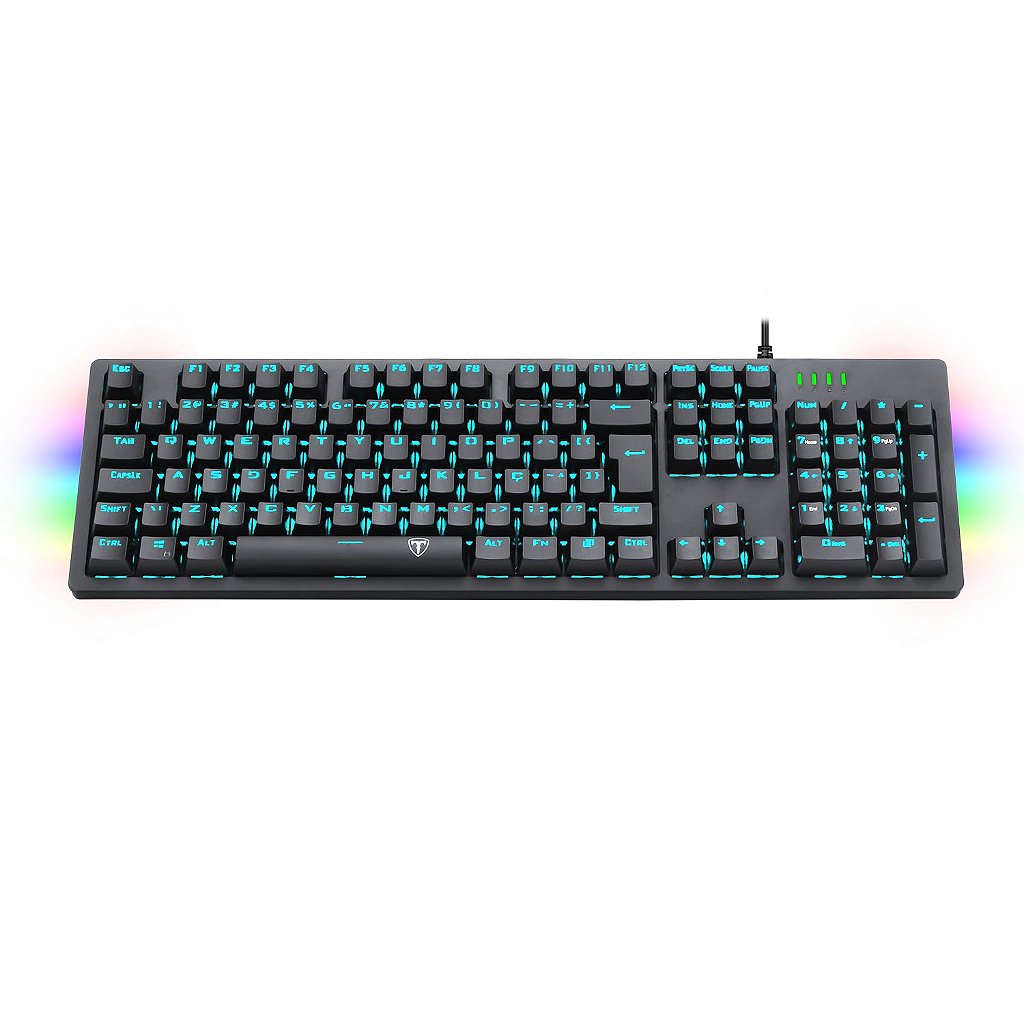 Detalhes de Teclado Mecânico Bermuda Single Color Ice Blue Switch Azul T-Dagger T-TGK312-BL