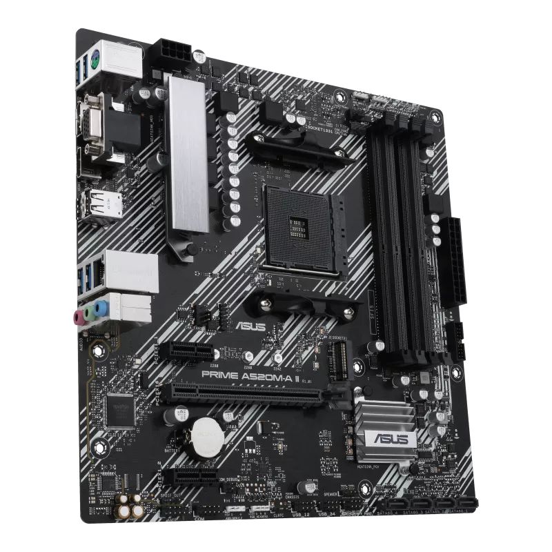Placa mãe Asus Prime A520M-A II AMD AM4 mATX DDR4 Com Aura Sync