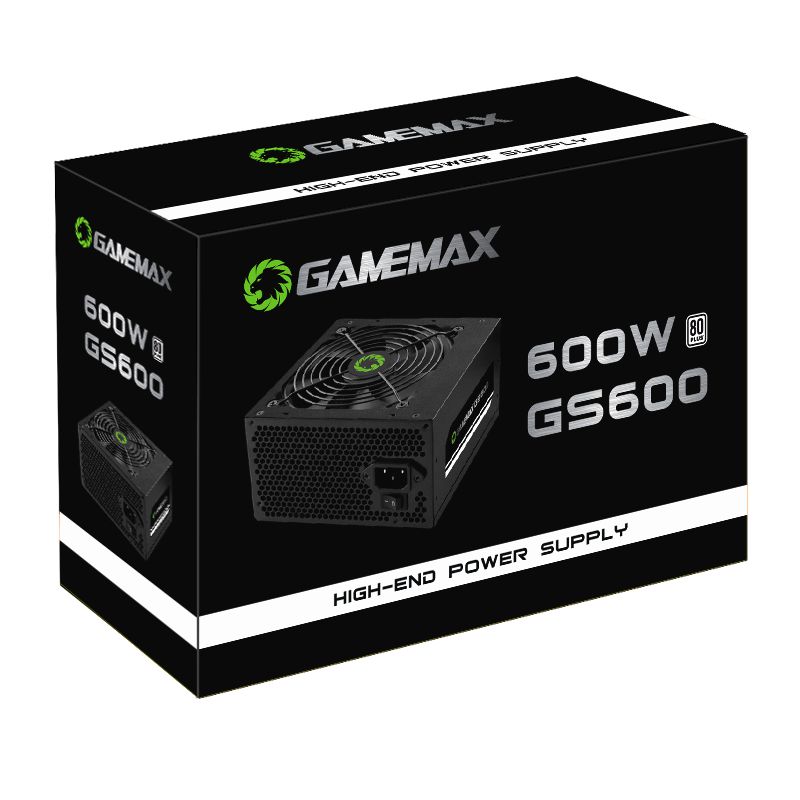Detalhes de Fonte GameMax 600W 80 Plus White GS600 PFC Ativo com Cabo