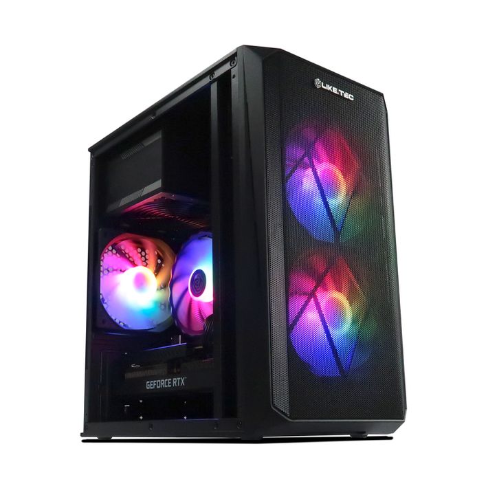 Detalhes de Gabinete Gamer Mesh Liketec Cycle RGB Com 3 Fans MidTower