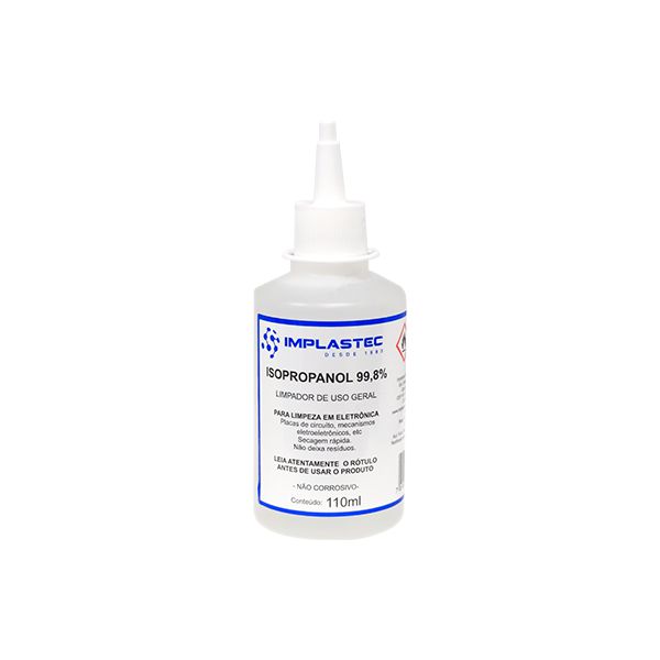 Alcool Isopropilico 110ML bico aplicador Isopropanol 99,8%
