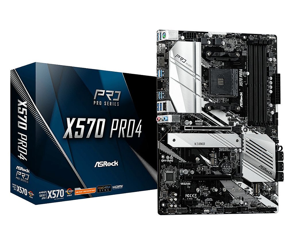 Placa Mae ASRock X570 PRO4 AMD AM4 Atx DDR4 HDMI