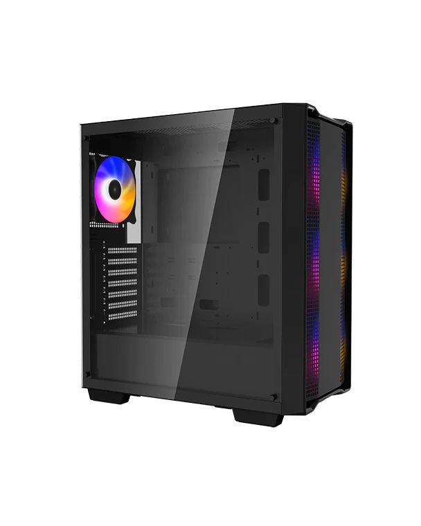 Gabinete Gamer Deepcool CC560 FS Preto C/ 4 Fans Led Color MidTower USB 3.0