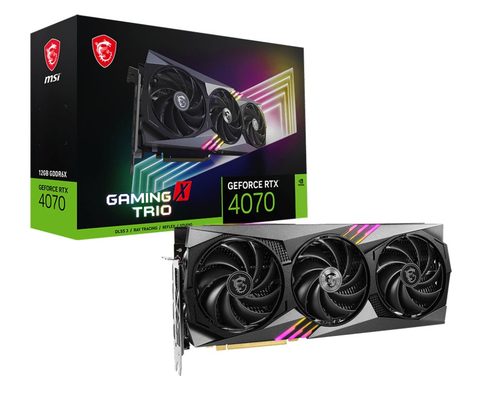 Placa De Vídeo MSI Nvidia Geforce Rtx 4070 Gaming Trio Gaming X 12Gb Gddr6X
