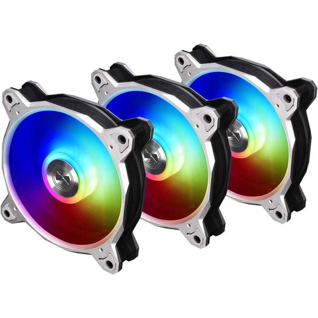 Kit Fan Lian Li Bora Digital c/ 3 Unidades Silver ARGB 120mm