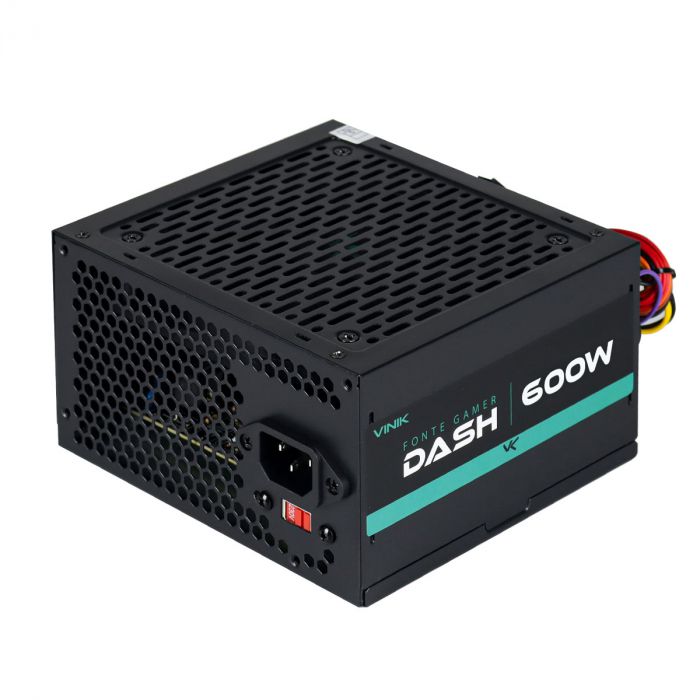 Detalhes de Fonte Gamer Dash 600W ATX 70% Preto Bivolt Vinik - Vfg600Wp