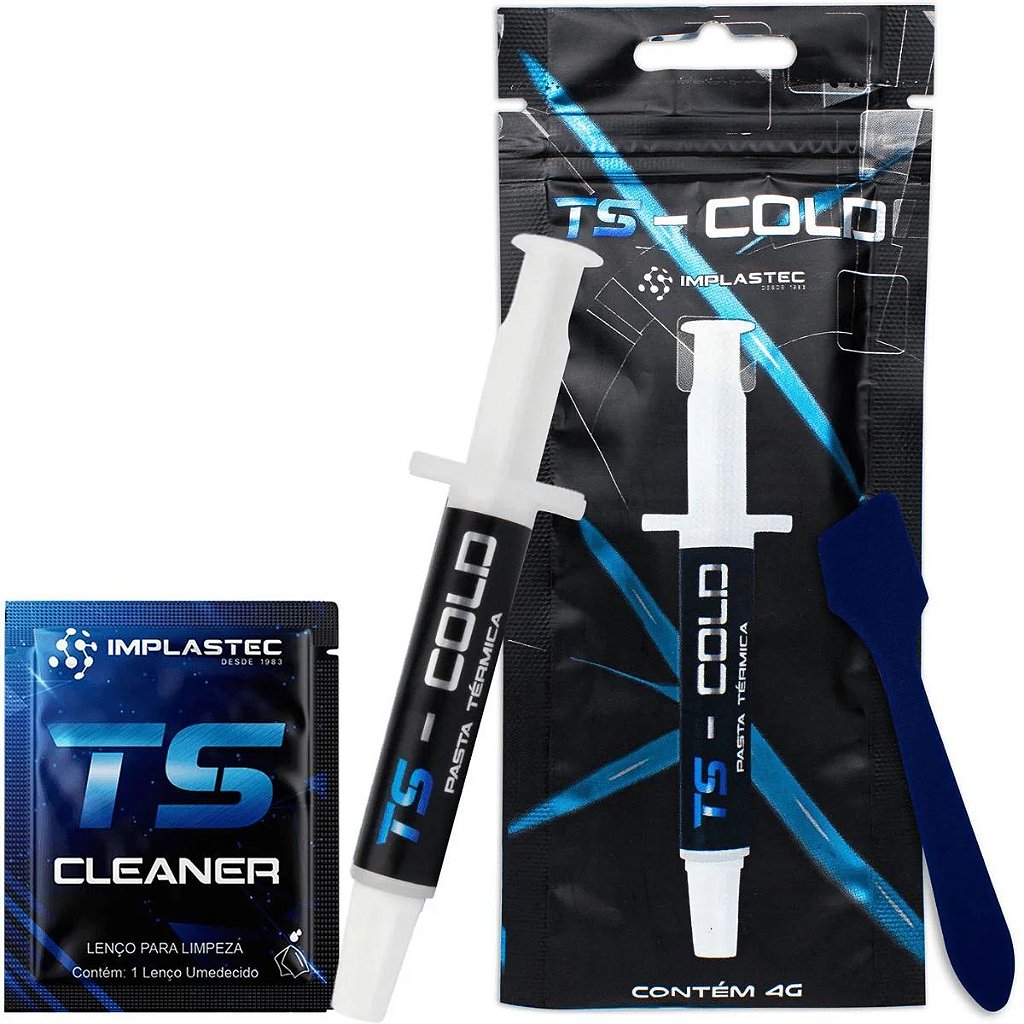 Pasta Térmica Gamer TS Cold Cond 10,5W/MK Grey 4g Implastec