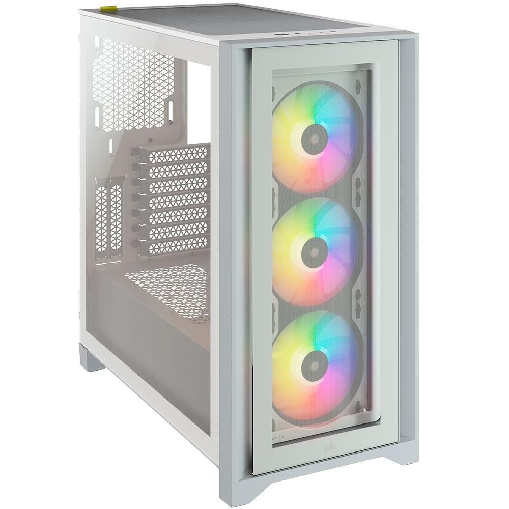 Gabinete Gamer Corsair 4000X White MidTower ATX Fans iCUE