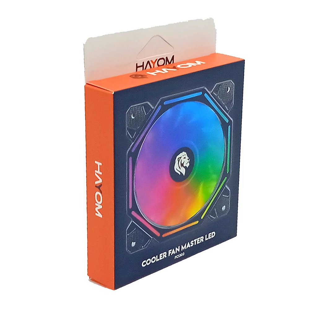 Detalhes de Cooler Fan Gamer FC1303 Bordas Led Rgb Hayom 120Mm