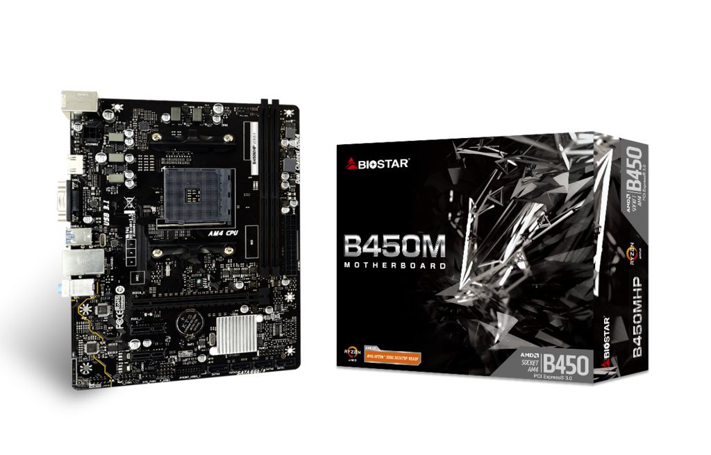 Placa Mãe Biostar AMD B450MHP P/ Ryzen AM4 mATX DDR4