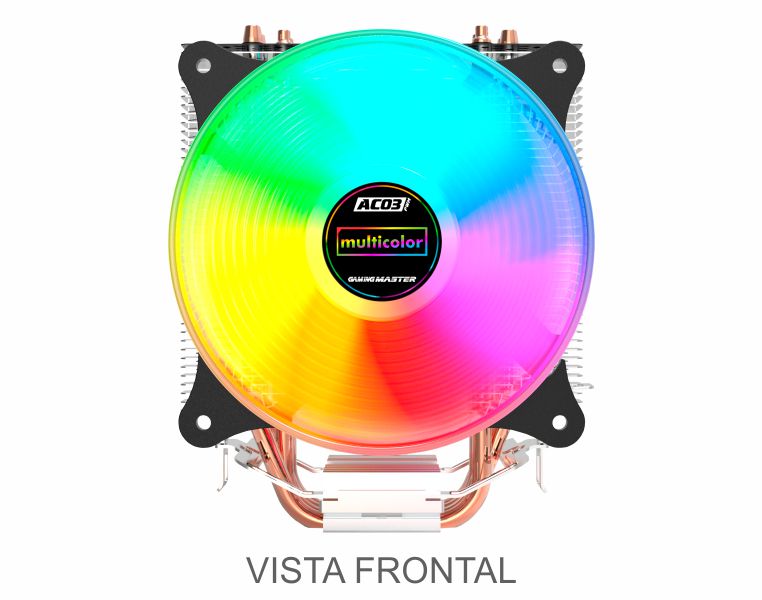 Detalhes de AirCooler Led RGB Amd e Intel Até LGA 1700 - K-mex AC03