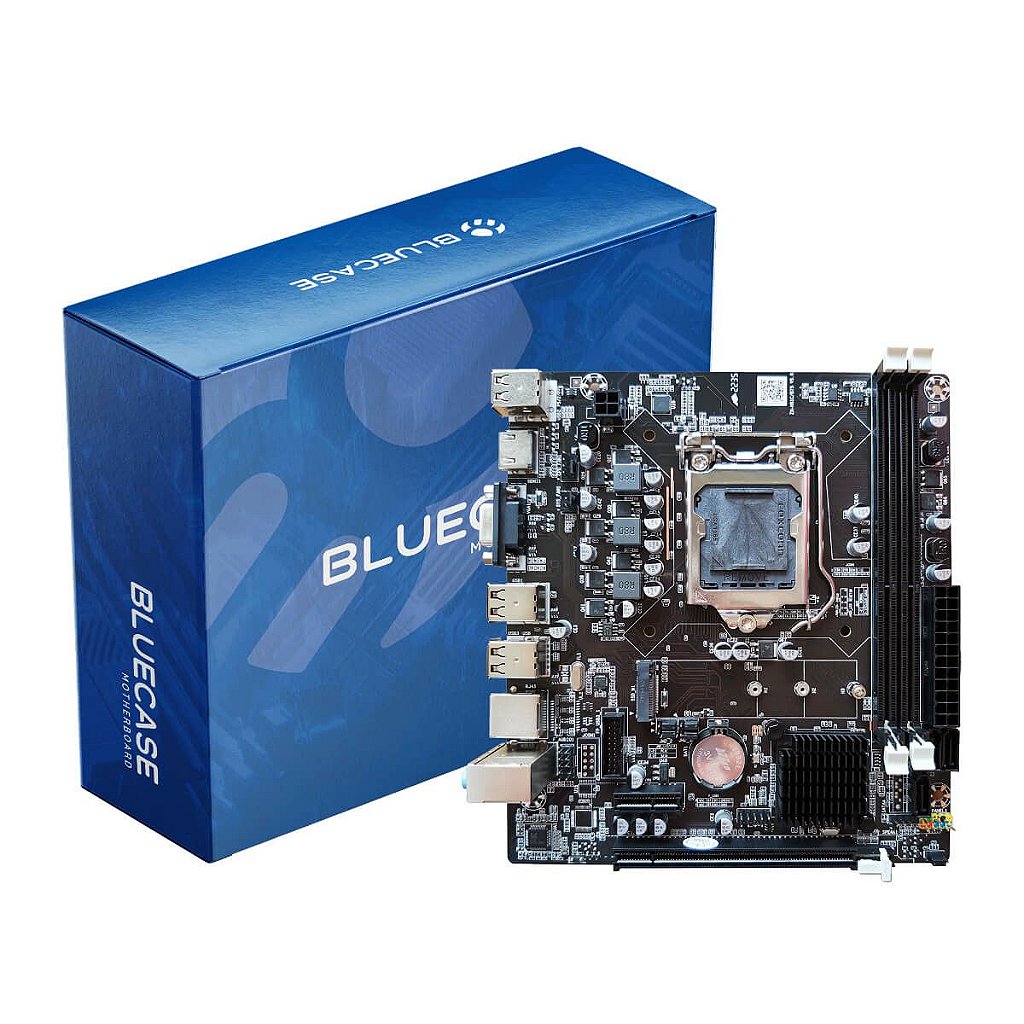 Placa-mãe Bluecase H61 DDR3 LGA 1155 HDMI m.2 Nvme mATX