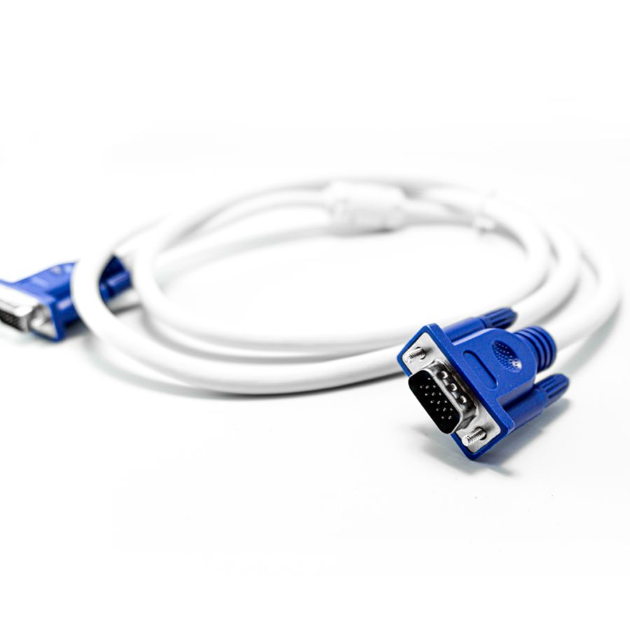 Cabo VGA para Monitor 3Mt Hayom Branco e Azul - CB1169