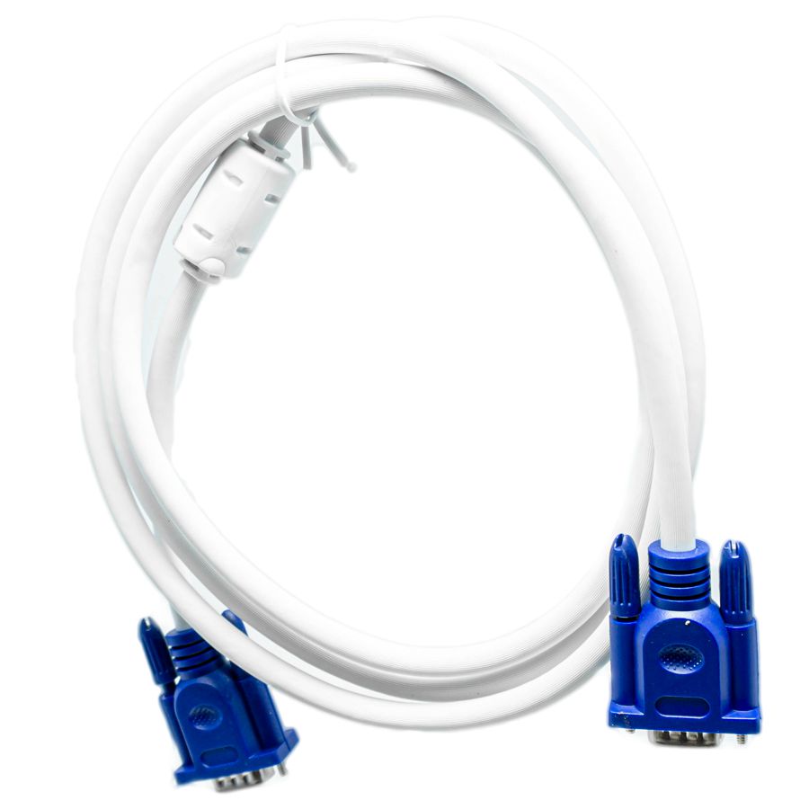 Detalhes de Cabo VGA para Monitor 3Mt Hayom Branco e Azul - CB1169
