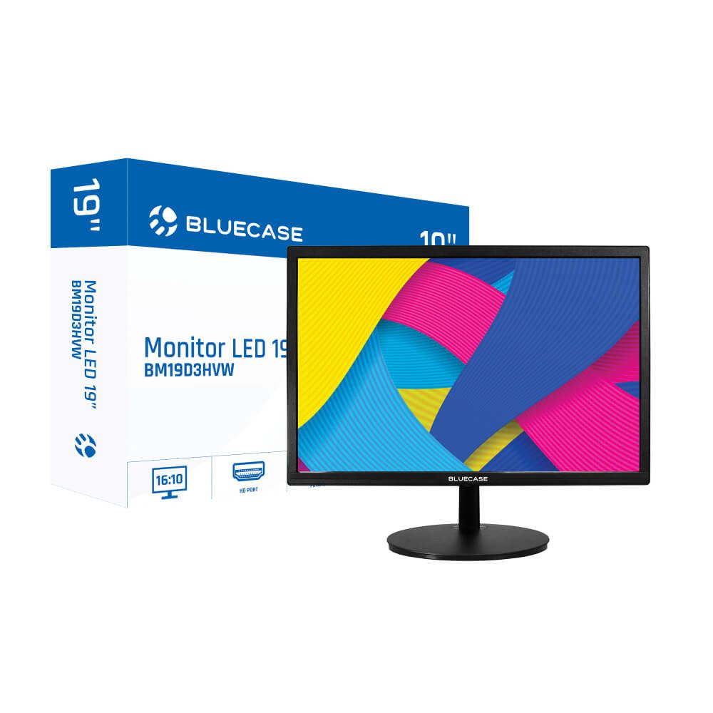 Detalhes de Monitor Bluecase 19" HD Preto LED HDMI VGA 16:10 BM19K3HVW