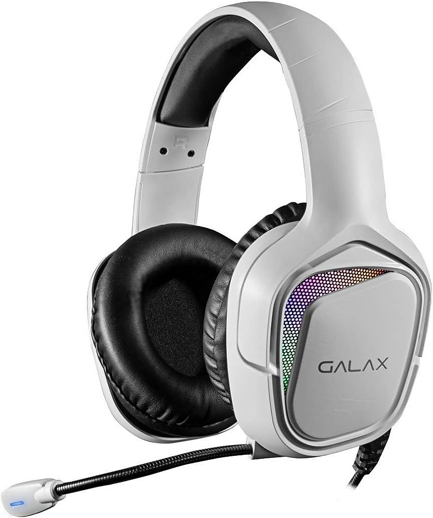 Headset Gamer 7.1 Surround Galax Sonar Branco USB 2.0 RGB SNR-04W