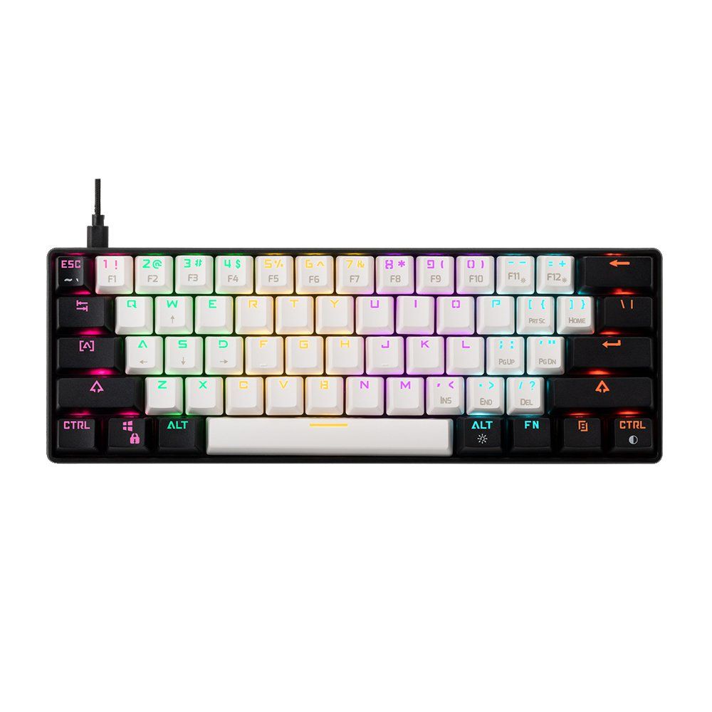 Detalhes de Teclado Mecânico Gamer 60% Gamdias Aura GK2 WB RGB Switch BLUE
