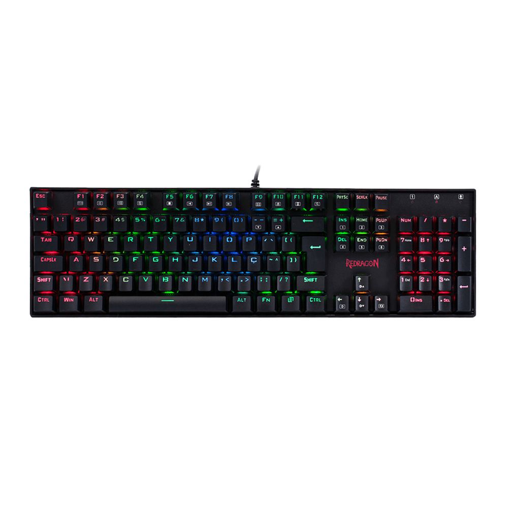 Teclado Gamer Mecânico Redragon Mitra RGB K551RGB Outemu Brown