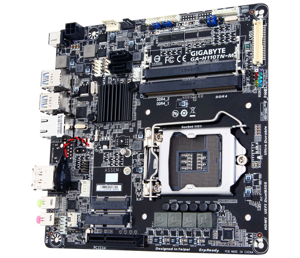 Detalhes de Placa Mãe Gigabyte H110TN-M DDR4 Mini ITX Chipset Intel H110 LGA1151
