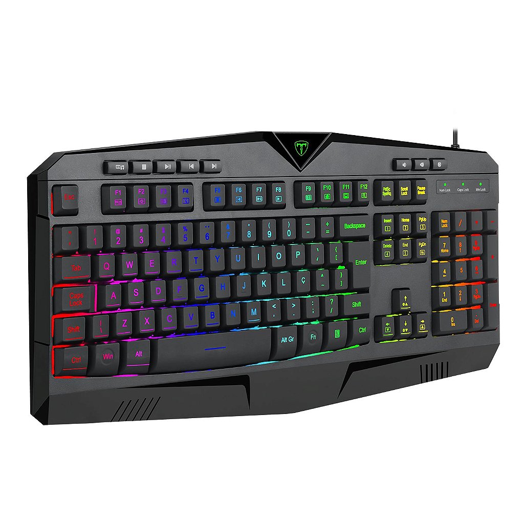 Detalhes de Teclado Gamer Membrana T-dagger Submarine Preto RGB - TGK205