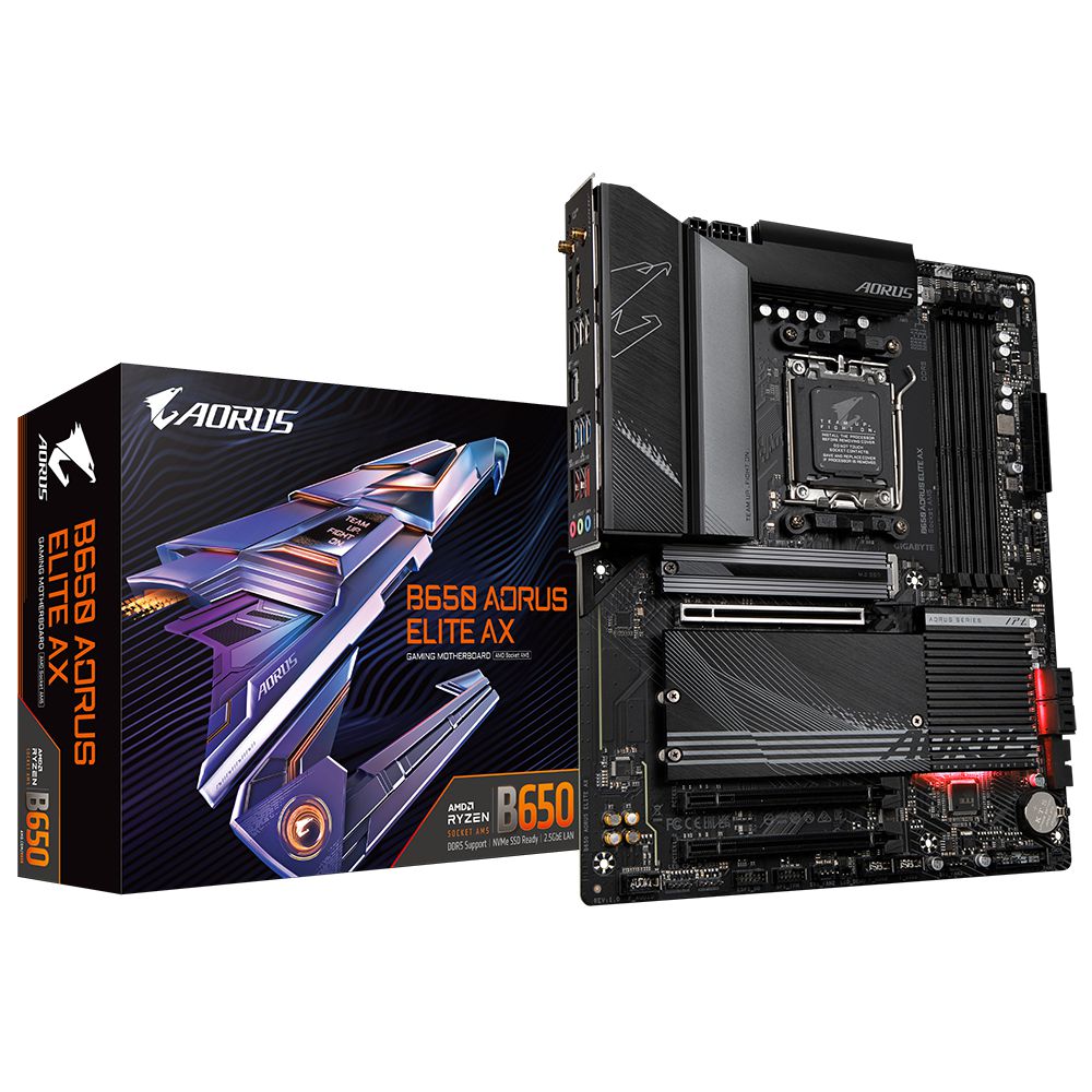 Placa mãe B650 Aorus Elite AX DDR5 M.2 AMD AM5 P/ Ryzen 7000