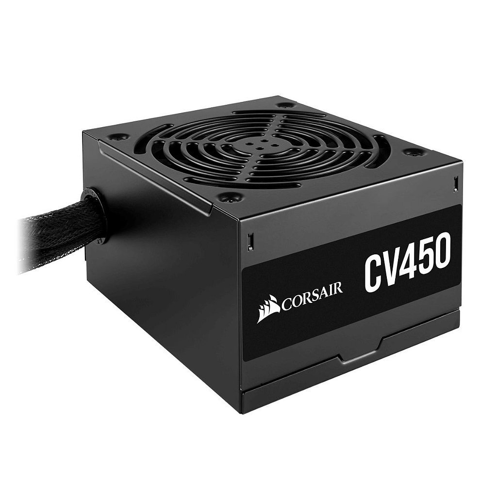Fonte Gamer Corsair 450W CV450 80 Plus Bronze Cabo PFC Ativo
