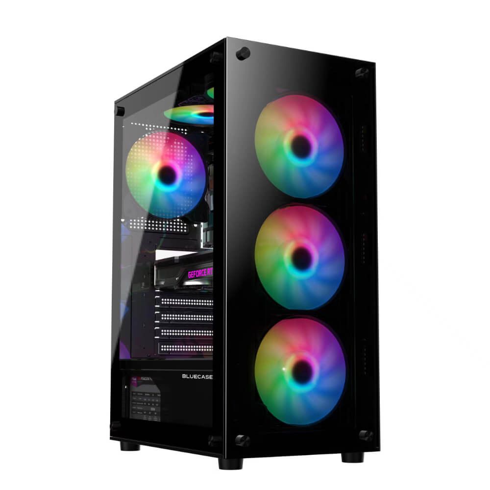 Gabinete Gamer BG-046 Prism PRO C/ 4 Fans Led RGB USB 3.0