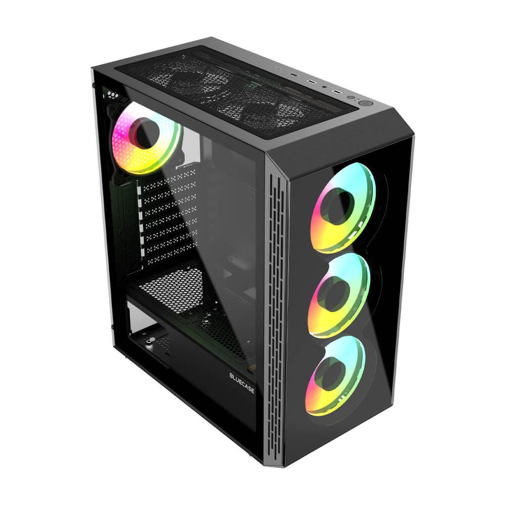 Detalhes de Gabinete Gamer BG-047 Vidro RGB Onix Preto USB 3.0 S/ Fans