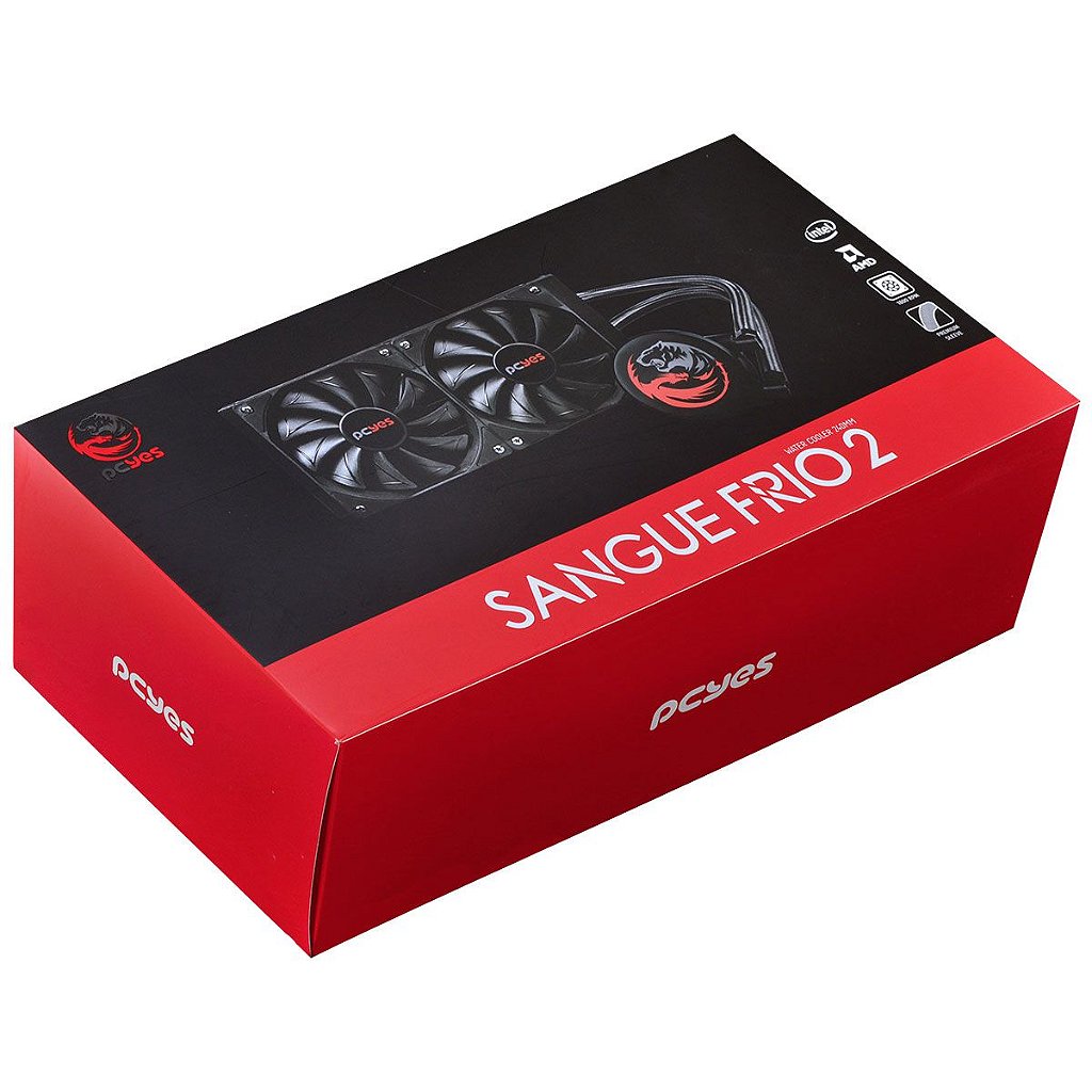 Detalhes de Water Cooler Sangue Frio 2 240mm Intel AMD - PSF2240H40PTSL