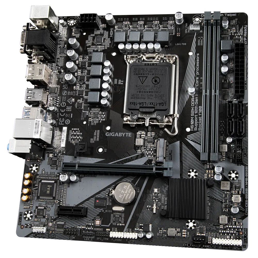 Detalhes de Placa Mãe Gigabyte H610M S2H DDR4 Matx LGA 1700 12 Geração