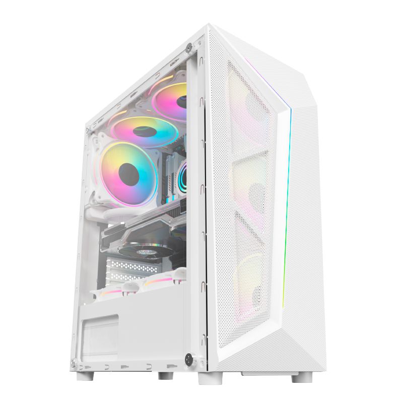 Gabinete Hayom Gamer Gb1733 Branco C/ 4 Fans Cooler Rgb