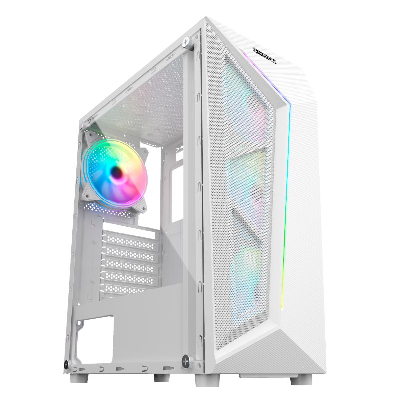 Detalhes de Gabinete Hayom Gamer Gb1733 Branco C/ 4 Fans Cooler Rgb