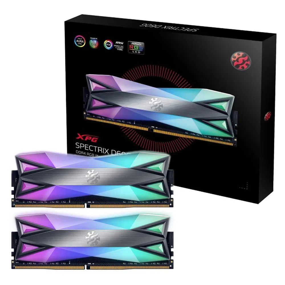 Memória ADATA XPG Spectrix D60G RGB 16GB 2x16GB DDR4 3600Mhz