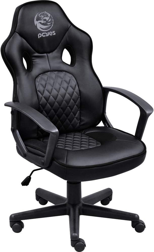 Detalhes de Cadeira Gamer Pcyes Mad Racer STI Turbo Black Vulcan