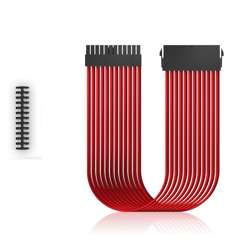 Cabo Extensor Sleeved 24 Pinos Red 30cm - DP-EC300-24P-RD