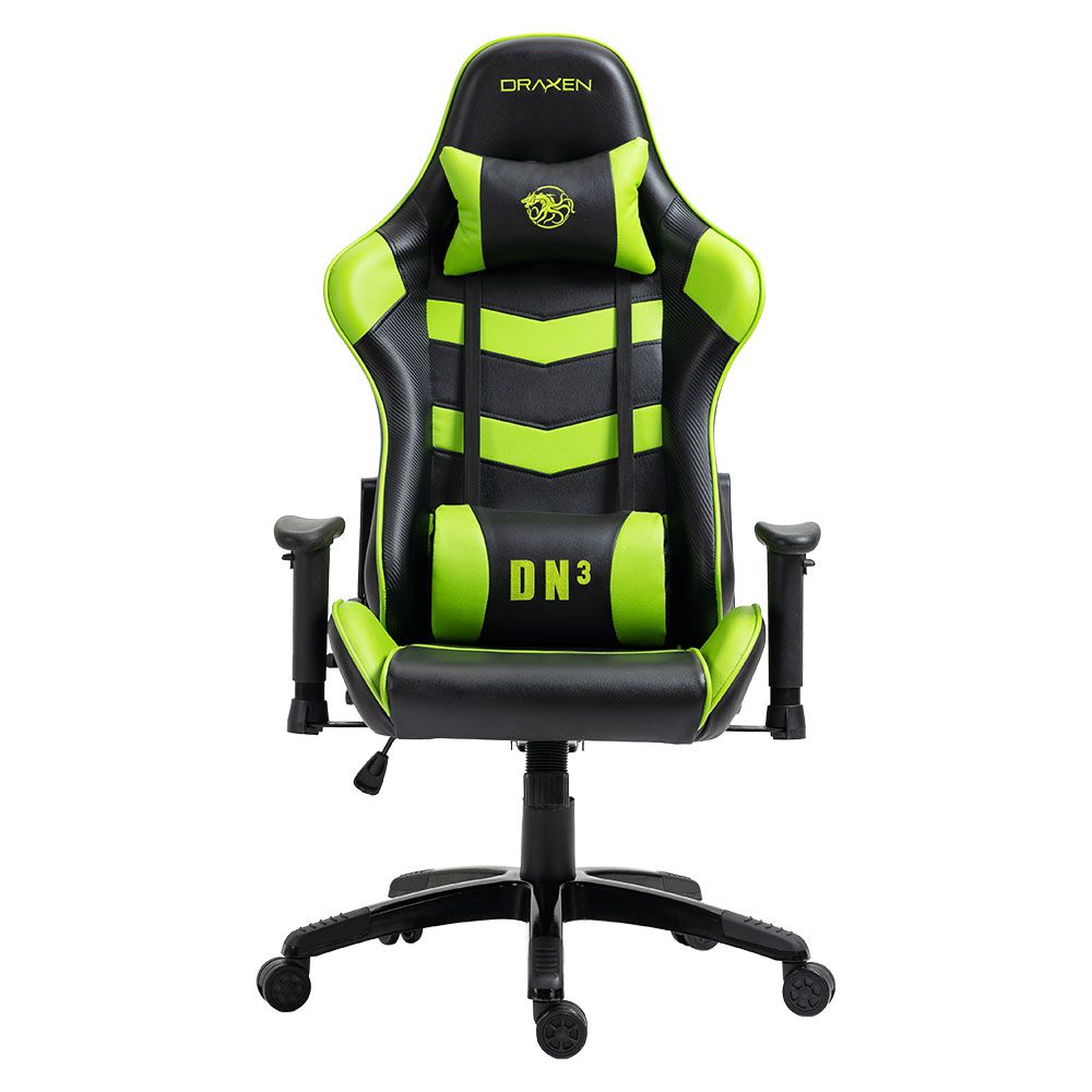 Detalhes de Cadeira Gamer Draxen DN3 Giratória Encosto Reclinável Verde