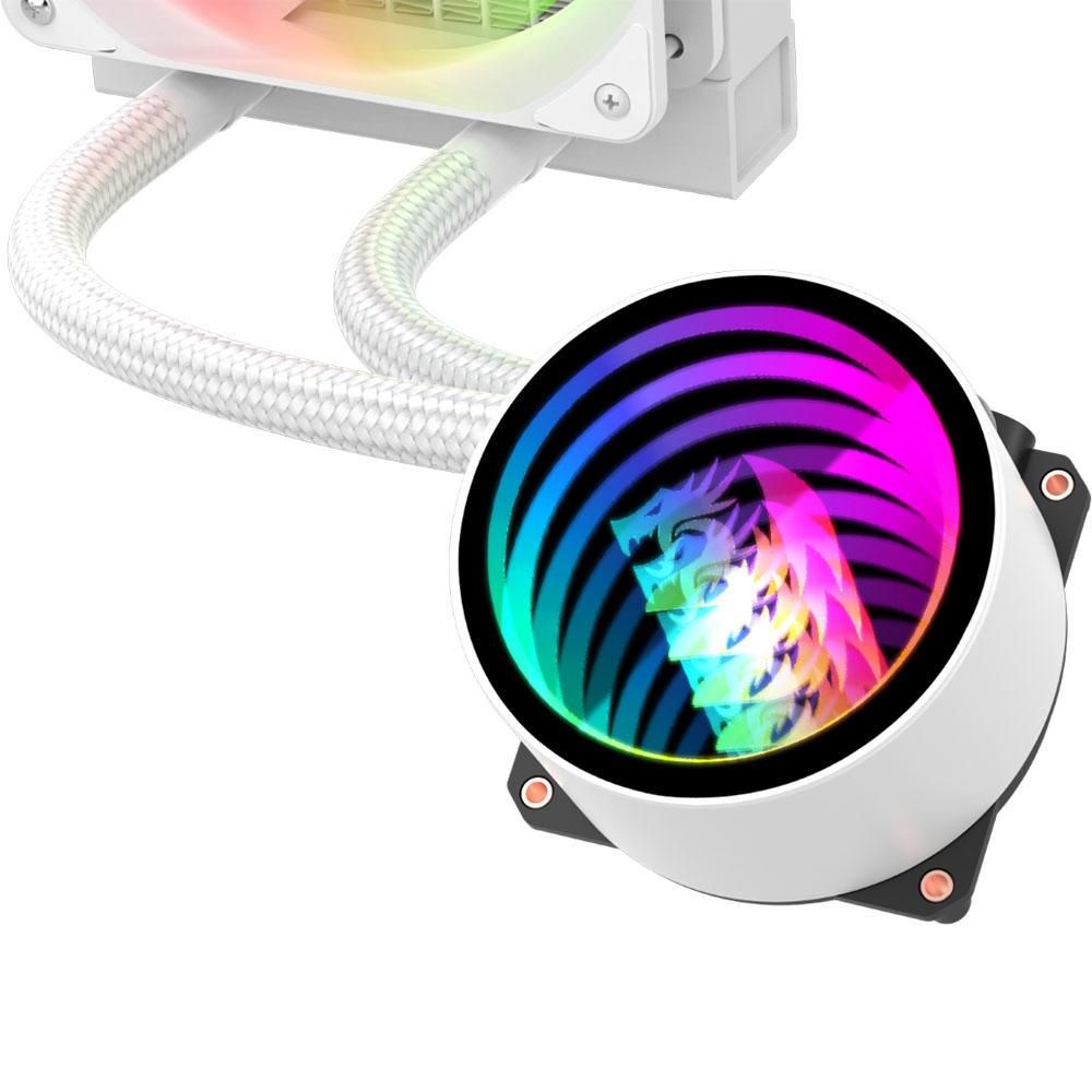 Detalhes de Water Cooler Redragon Effect X CCW-3011 Branco ARGB 240mm