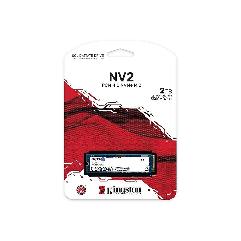 SSD M2 Kingston 2TB 3.500MB/s NV2 2280 Nvme Pcie SNV2S/2000G